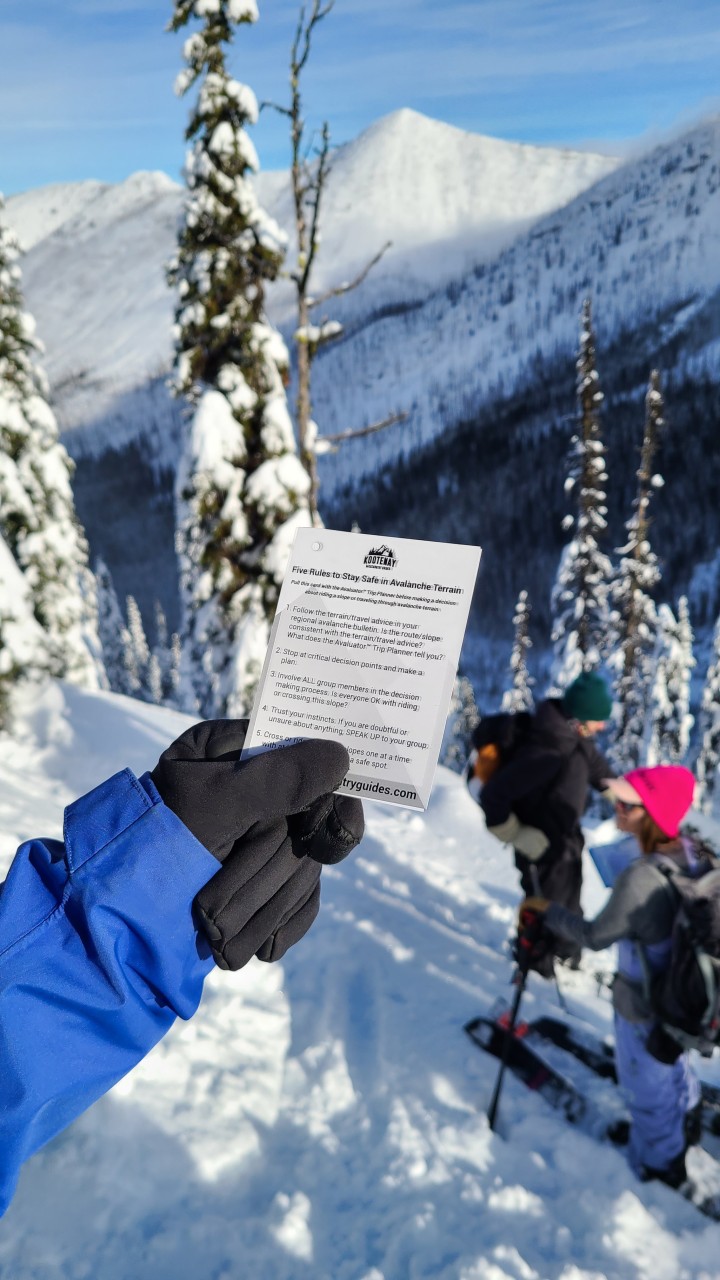 Kootenay Backcountry Guides - 5 Rules Card