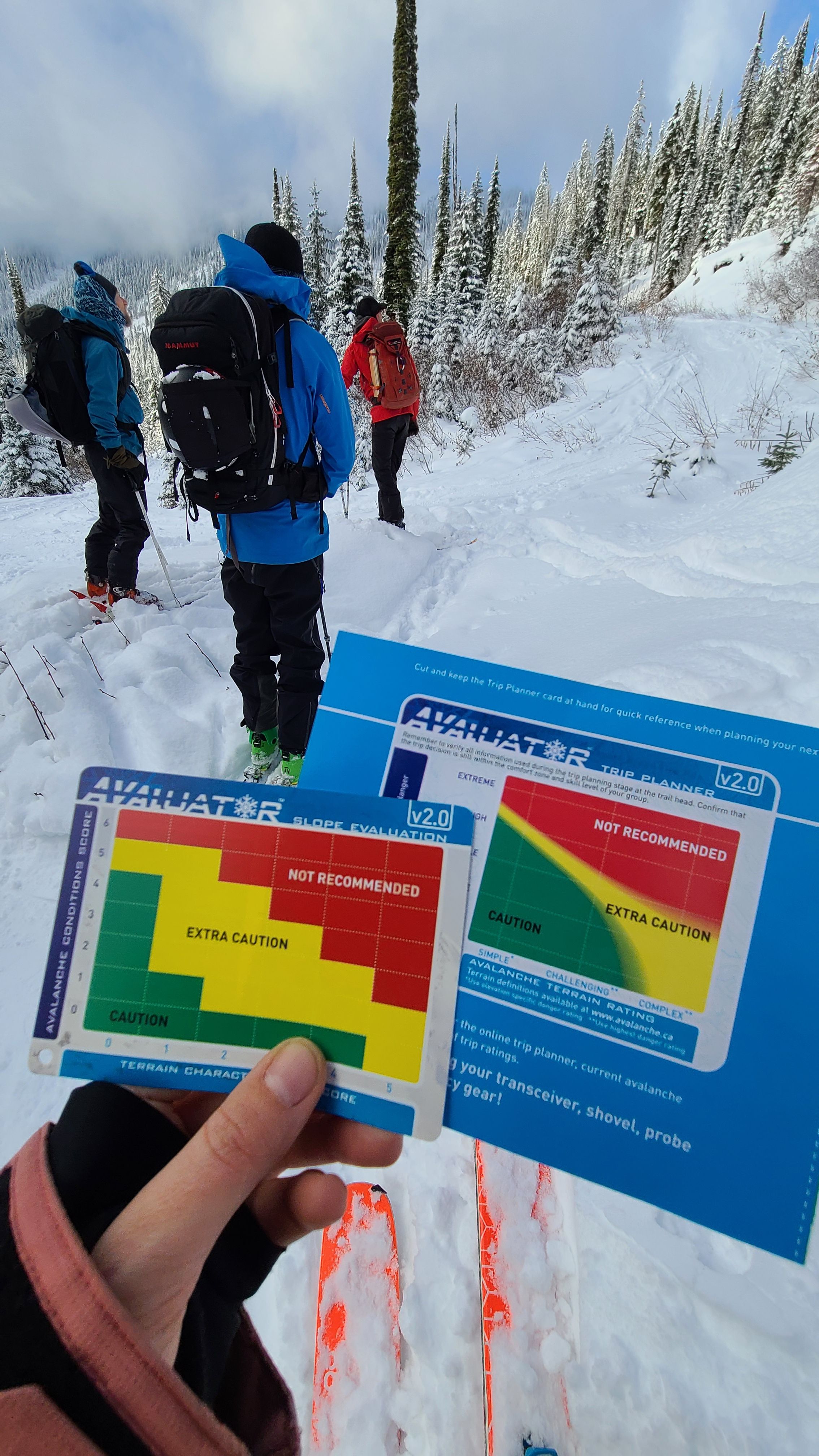 Using the Avaluator in avalanche terrain